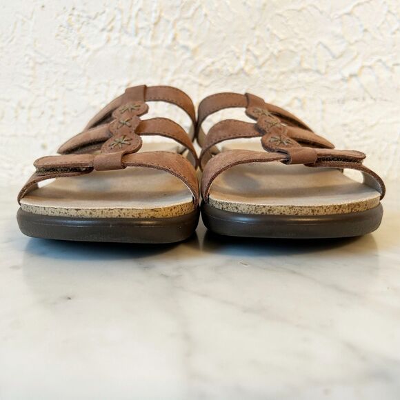 SAS Brown Leather Sandals Women’s Size 6.5 Tripad Comfort Cushion Made in USA - Picture 4 of 8